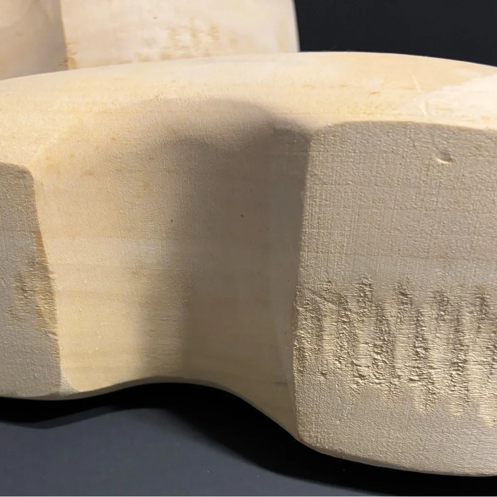 Women’s Natural Wooden Clogs from Holland Handmade Unique Collectable Crafting - Picture 7 of 10